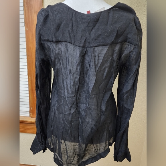 NWT! Buckle Brand Black Metal Ring Top ~ Size Small~ - Picture 7 of 16